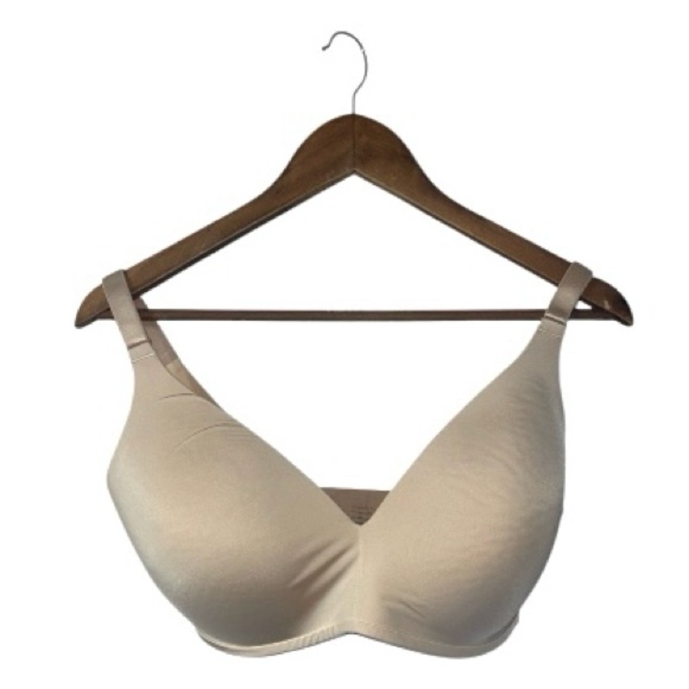 Soma Vanishing 360 Wireless Bra Tan Cream Nude Thick Straps Modest Size 36G